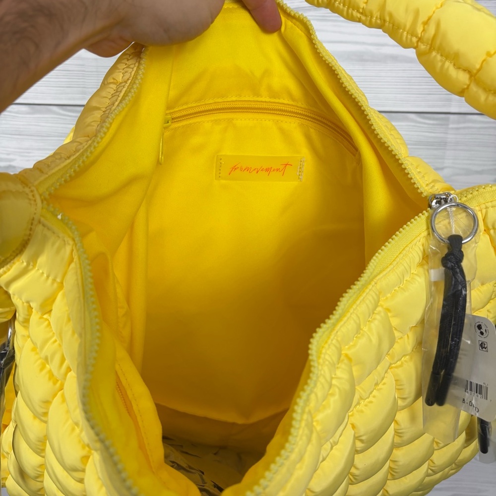 Free People FP Movement Quilted Carryall Bag Sour Citrus NWT - Picture 10 of 13